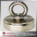 N52 Dia 60x15mm Ndfeb Magnet with Ring Hook